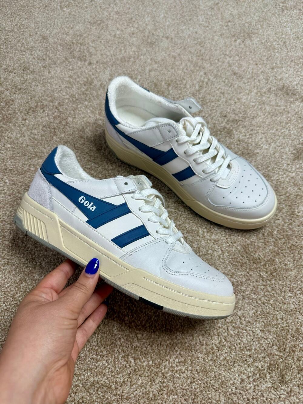Gola Allcourt Leather Sneakers Size 8.5 CLB532